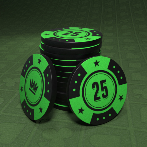 black poker chip with crown black poker chip with crown