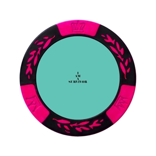 Custom Label Two Tone Dark Pink Casino Chip