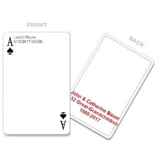 Bridge Size Playing Cards - Rectangular Back