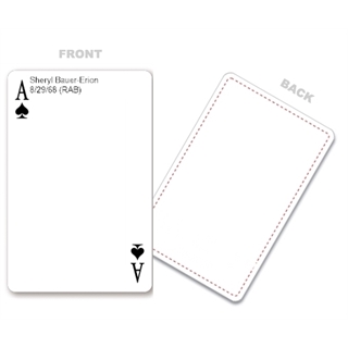 Bridge Size Playing Cards - Rectangular Back