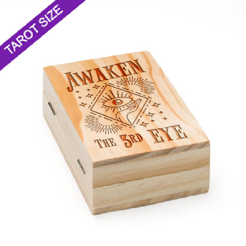Custom Wooden box for Tarot size - Engrave