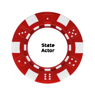 Red Striped Dice Poker Chip with Own Image