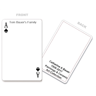 Bridge Size Playing Cards - Rectangular Back