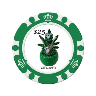 Custom Two Tone Green Casino Chip
