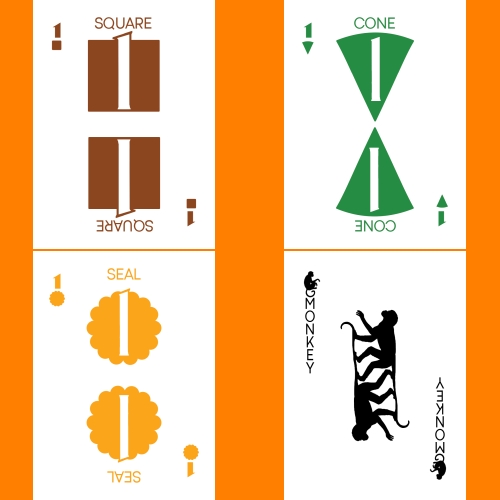 Custom poker size square corner cards