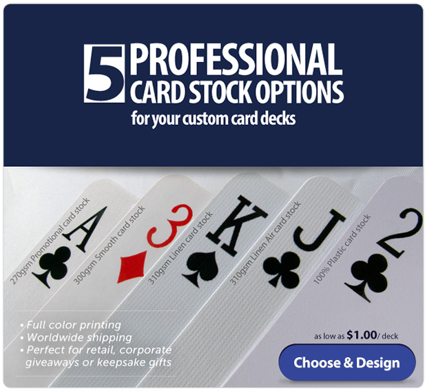 5 Professional Card Stock Options for your custom card decks