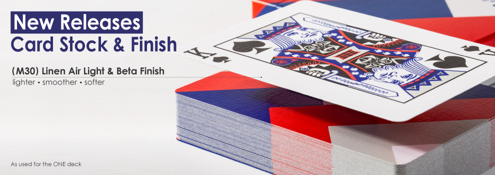 New playing card stock and finish