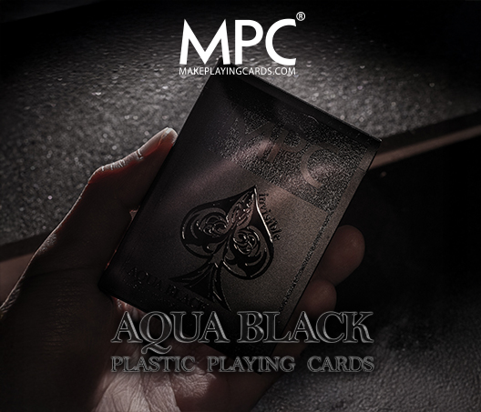 Aqua Black Invisible Playing Cards